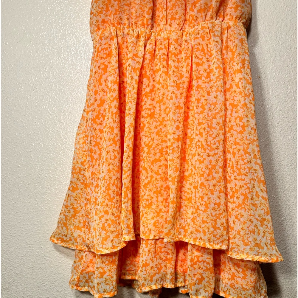 Sienna sky orange floral dress size medium - Picture 4 of 11